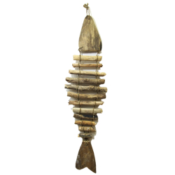 Dekoracja drewniana Ryba Wisząca 110cm